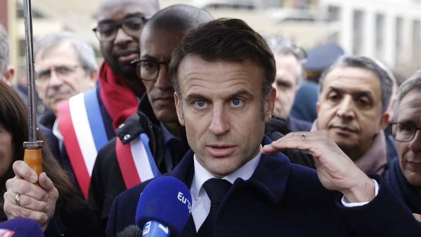 Макрон: Франция не рассматривает отправку военных на Украину в ближайшем будущем