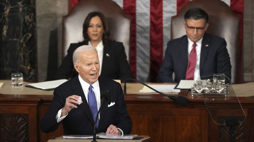 «Слабая популистская речь»: о чём говорил Байден в обращении к конгрессу США