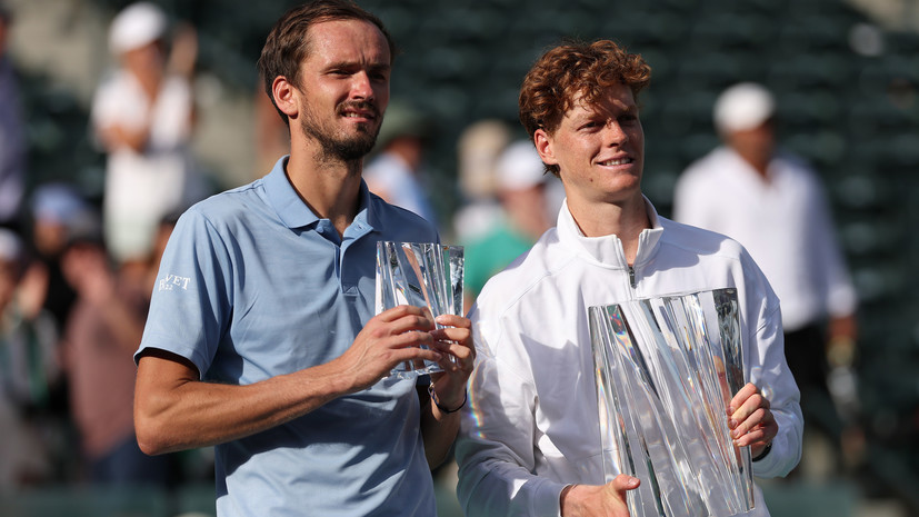 Битвы с титанами: Медведев обыграл Алькараса на «Мастерсе» в Индиан-Уэллсе, но уступил Синнеру в финале