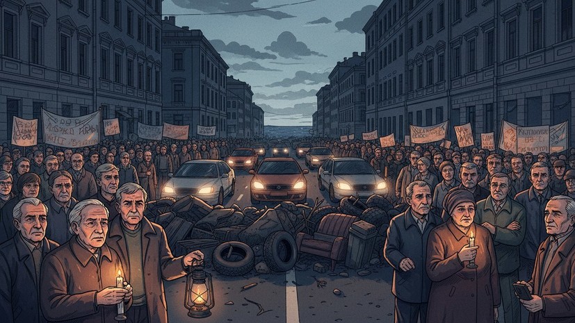 Жители Одессы перекрыли дорогу из-за отсутствия электроснабжения