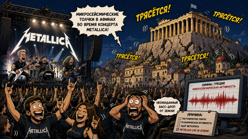 Ekathimerini: в Афинах произошло землетрясение из-за концерта группы Metallica