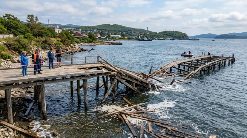 Обрушившийся в Приморском крае пирс оказался в частной собственности