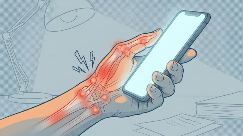 Врач Рустамов: долгое использование смартфона может привести к травме сухожилий